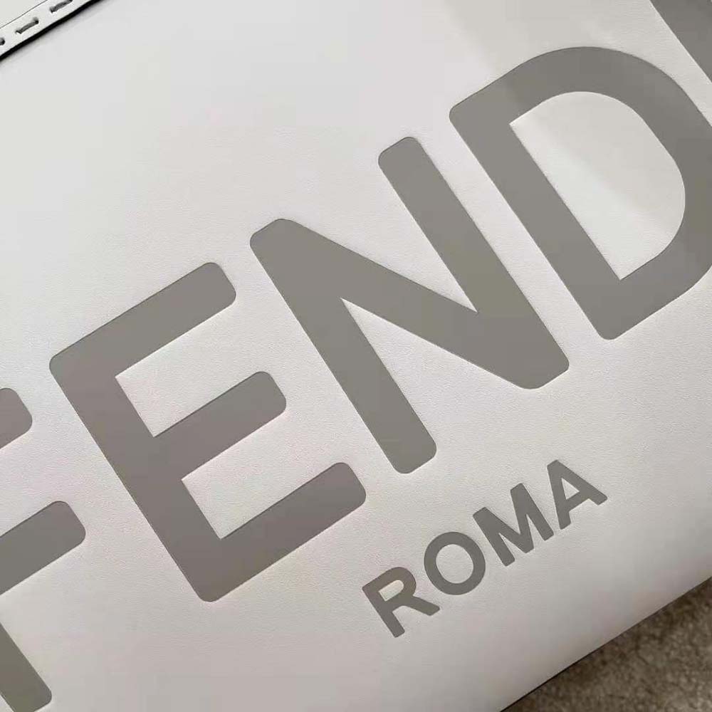 Fd Women Sunshine Medium Leather Shopper-White