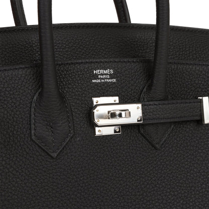 H Birkin 25 Black Togo Palladium Hardware