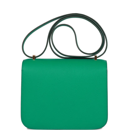 H Constance 18 Vert Jade Epsom Gold Hardware