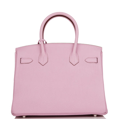 H Birkin 30 Mauve Syestre Clemence Palladium Hardware