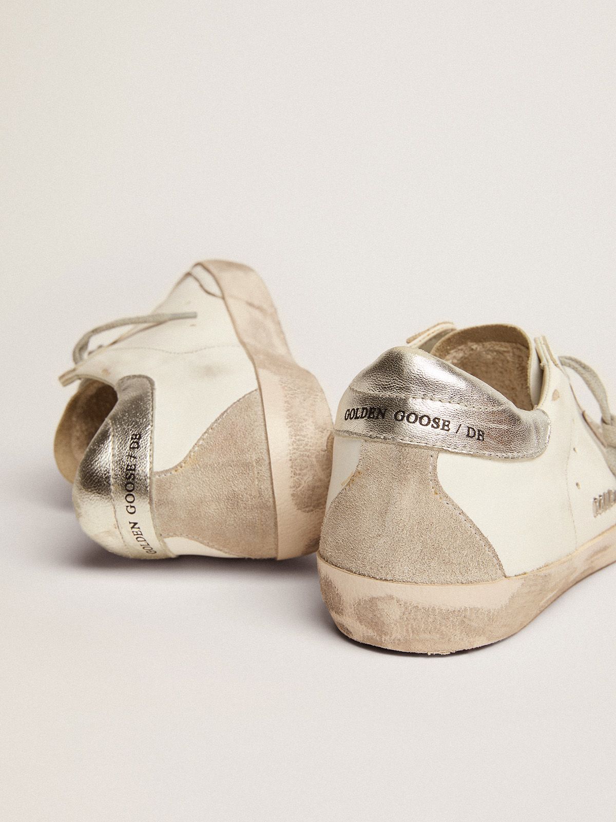 GG Sup-S sneakers with silver-coloured heel tab and metal stud lettering
