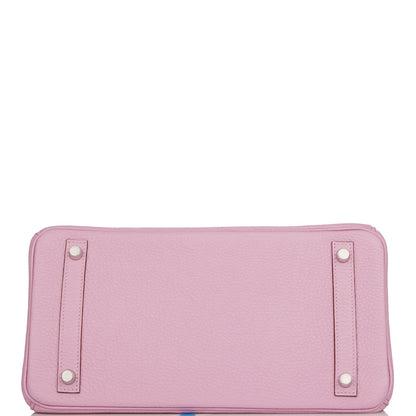 H Birkin 30 Mauve Syestre Clemence Palladium Hardware