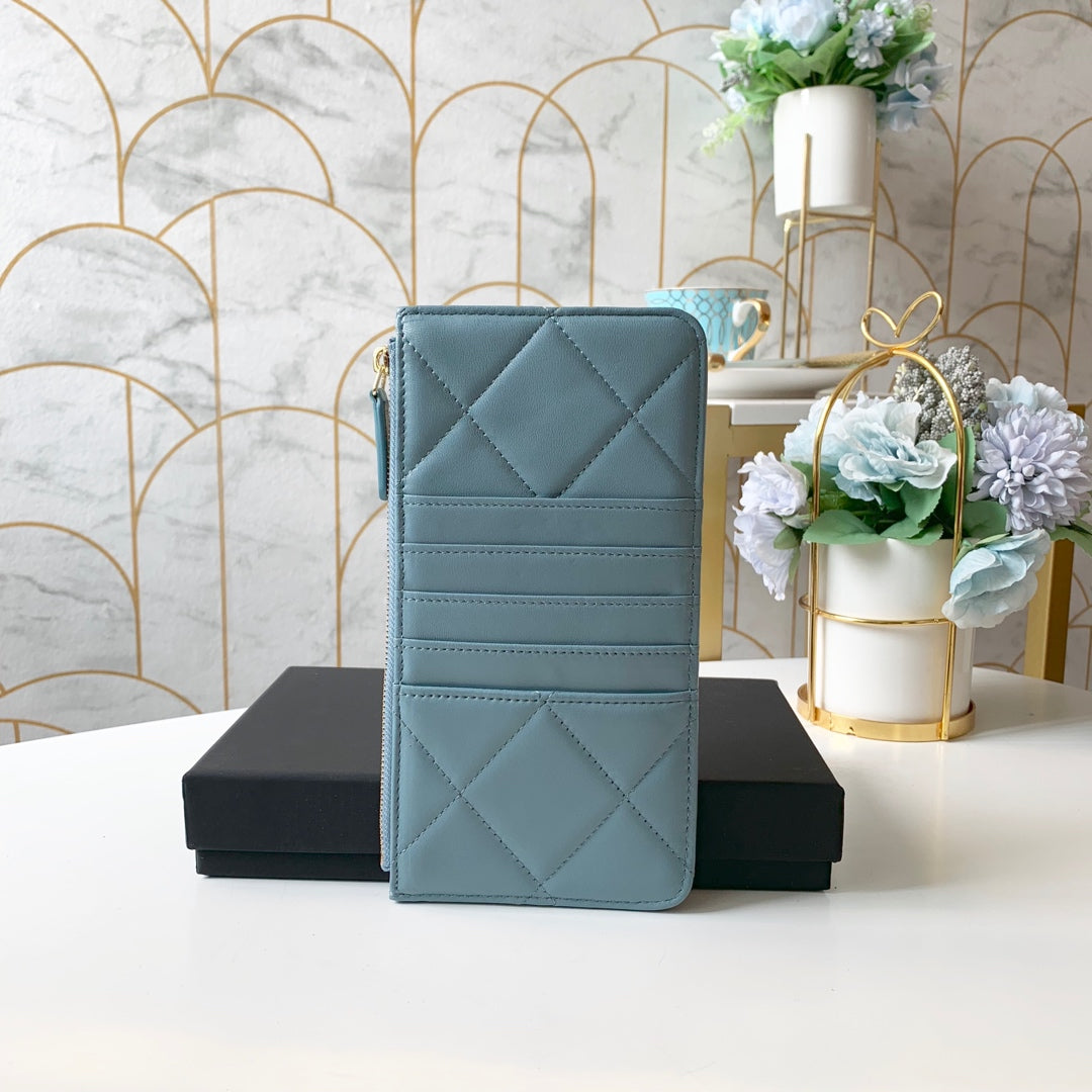 cc 19 Matelasse Phone and Card Case Light Blue Bag For Women 19cm/7.5in