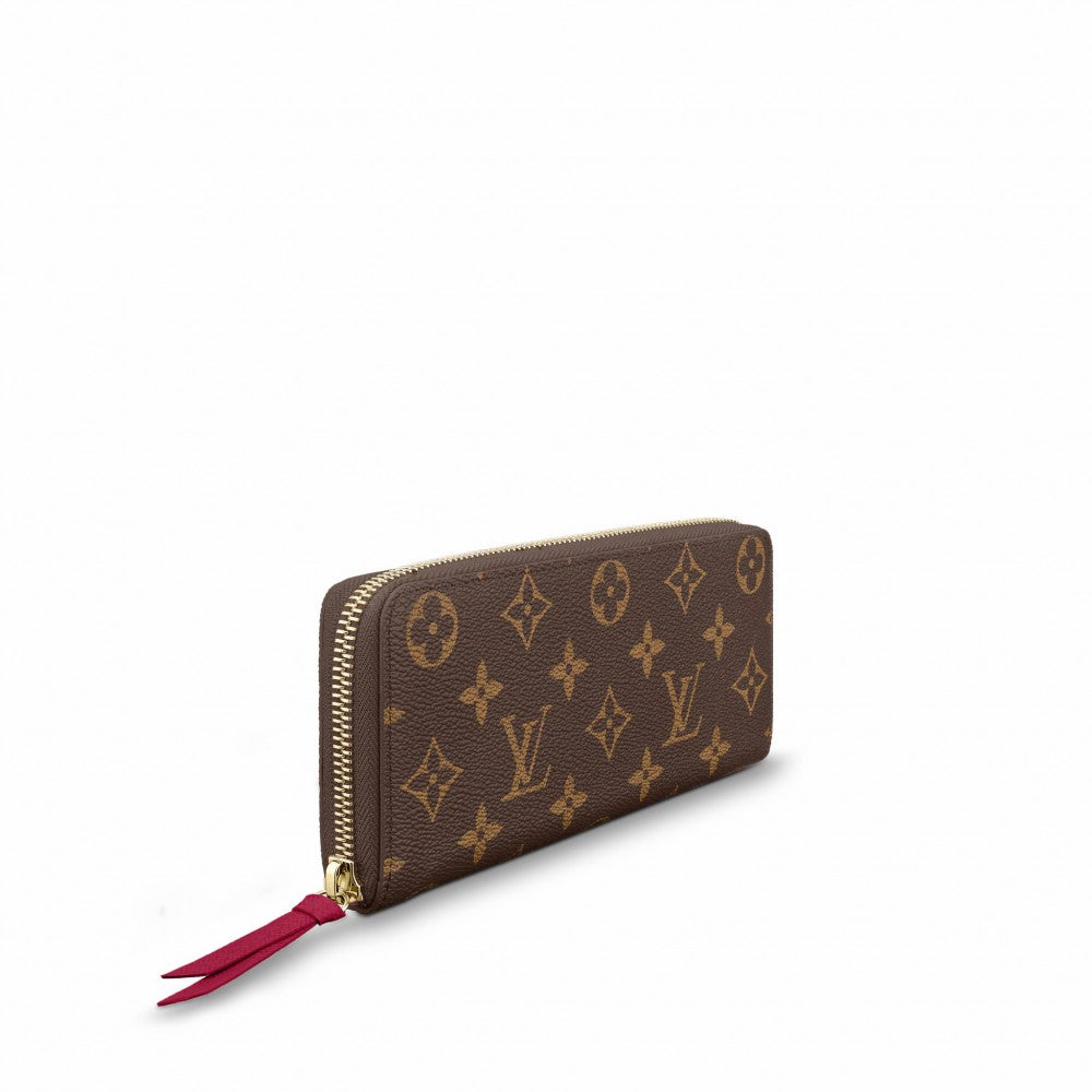 L Monogram Canvas Clemence Wallet M60742 Fuchsia