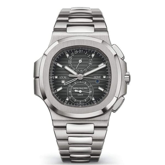 PP Nautilus Travel Time Chronograph Stainless Steel Automatic Men's Watch 5990-1A-001