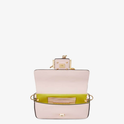 Brooch mini baguette �C Fendace Pink leather bag