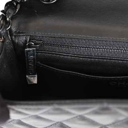 CC Mini Rectangular Flap Bag SO Black Lambskin Black Hardware for MR