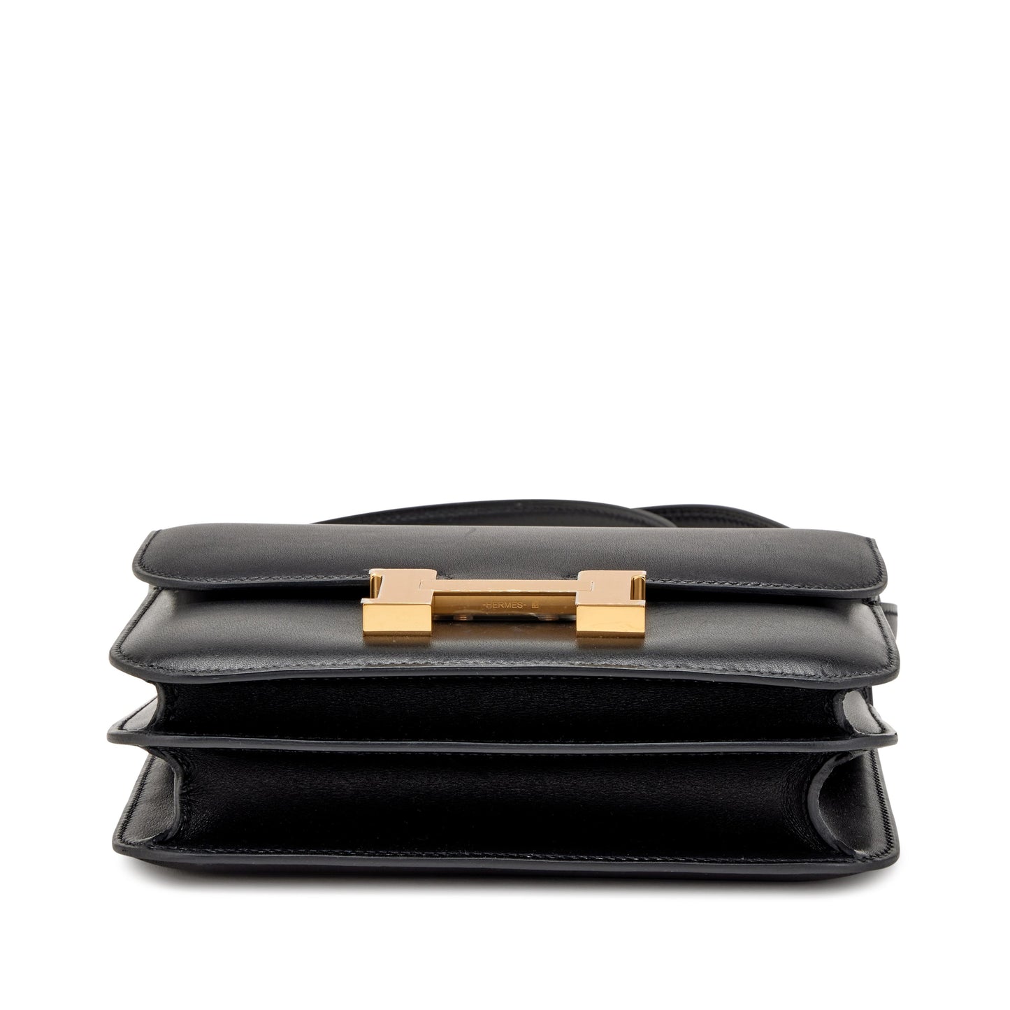 H Constance Bag 18 Black Epsom Gold Hardware