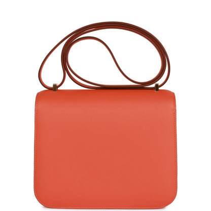 H Constance 18 Orange Swift Gold Hardware
