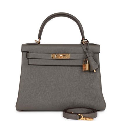 H Kelly Retourne 28 Gris Meyer Clemence Gold Hardware
