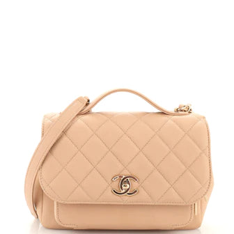 CC Business Affinity Flap Bag Quilted Caviar Small