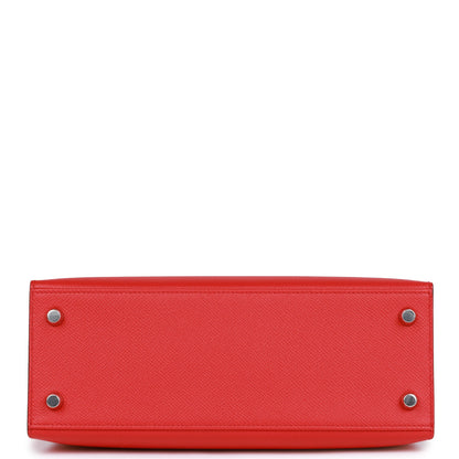 H Kelly Sellier 25 Rouge de Coeur Verso Epsom Palladium Hardware