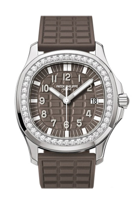 PP Aquanaut Quartz Diamond Brown Dial Ladies Watch 5067A-023