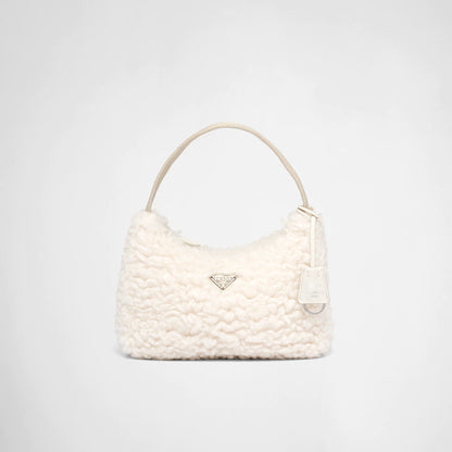 Re-Edition 2000 wool and cashmere mini-bag - Natural