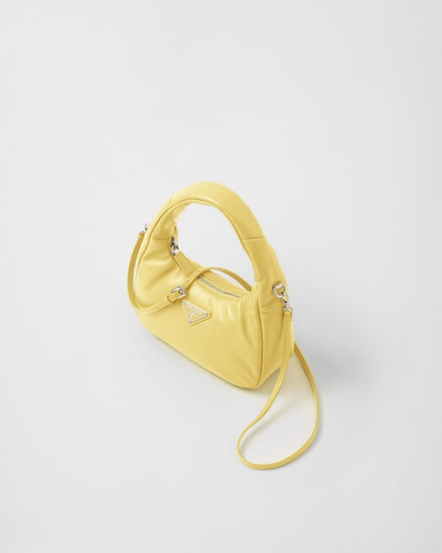 PP Soft padded nappa leather mini-bag - Citron Green