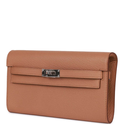 H Kelly Wallet To Go Quebracho Chevre Palladium Hardware