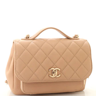 CC Business Affinity Flap Bag Quilted Caviar Small