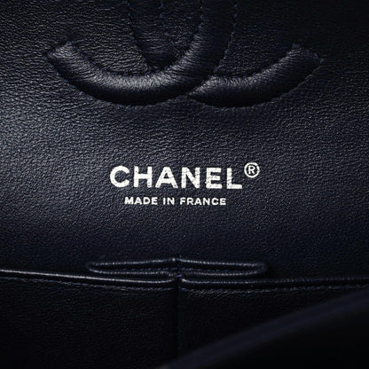 CC CN34 Lambskin Quilted Medium Double Flap in Navy