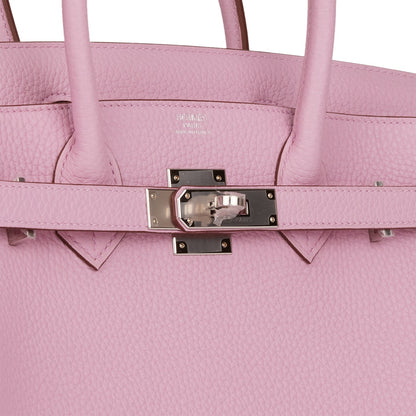 H Birkin 30 Mauve Syestre Clemence Palladium Hardware