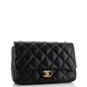 CC Funky Town Flap Bag Quilted Lambskin Large