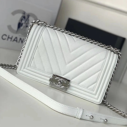 BOY CC HANDBAG CAVIAR LEATHER