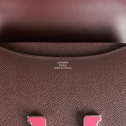 H Constance 18 Rouge Sellier Epsom Palladium Hardware