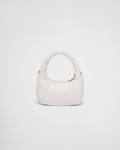 PP Soft padded nappa leather mini-bag - White