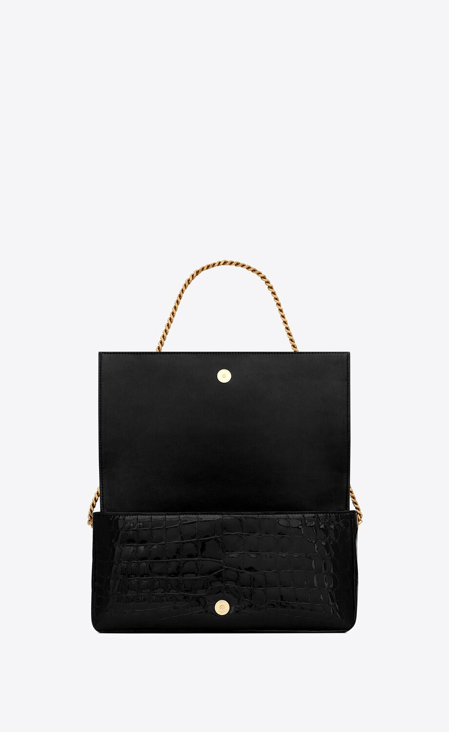 Y Kate Supple 99 Chain Bag in Crocodile-embossed Shiny Leather
