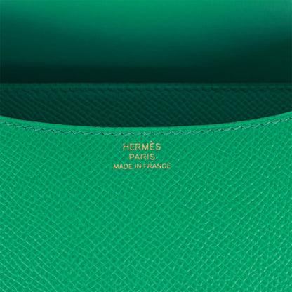 H Constance 18 Vert Jade Epsom Gold Hardware