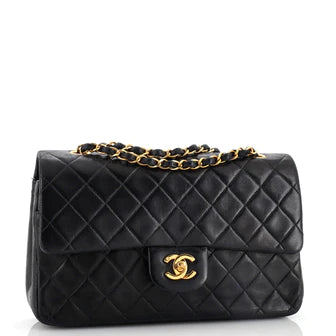 CC Vintage Classic Double Flap Bag Quilted Lambskin Medium