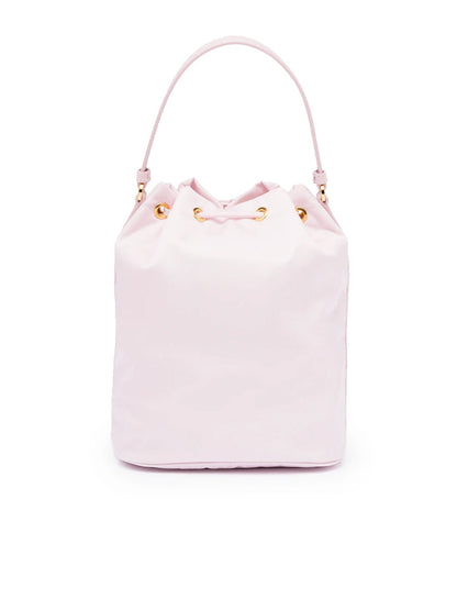 PP Duet Re-Nylon Bucket Shoulder Bag in Alabaster Pink