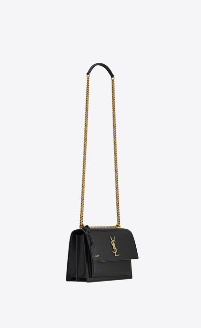 Y Sunset Medium Chain Bag In Coated Bark Leather