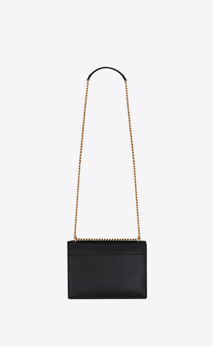 Y Sunset Medium Chain Bag In Coated Bark Leather