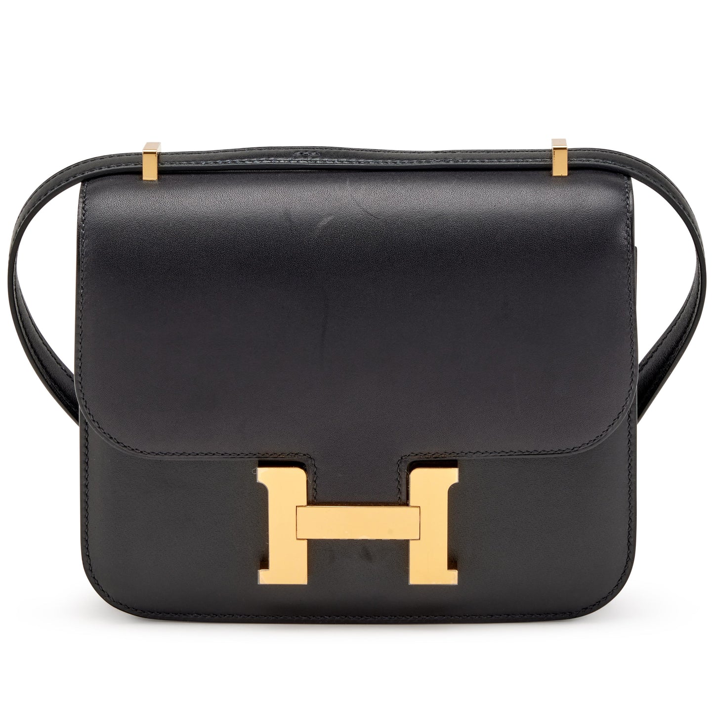 H Constance Bag 18 Black Epsom Gold Hardware