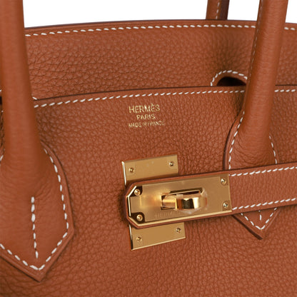 H Birkin 30 Gold Togo Gold Hardware