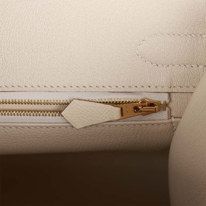 H Birkin Sellier 30 Craie Epsom Gold Hardware