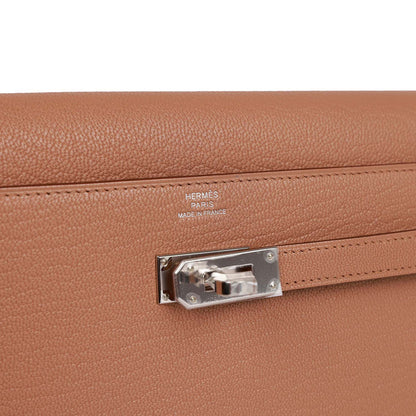 H Kelly Wallet To Go Quebracho Chevre Palladium Hardware