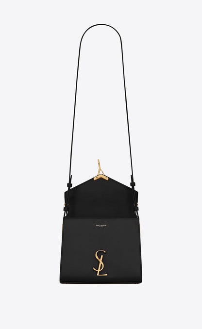 Y Cassandra Mini Top Handle Bag in Box Leather