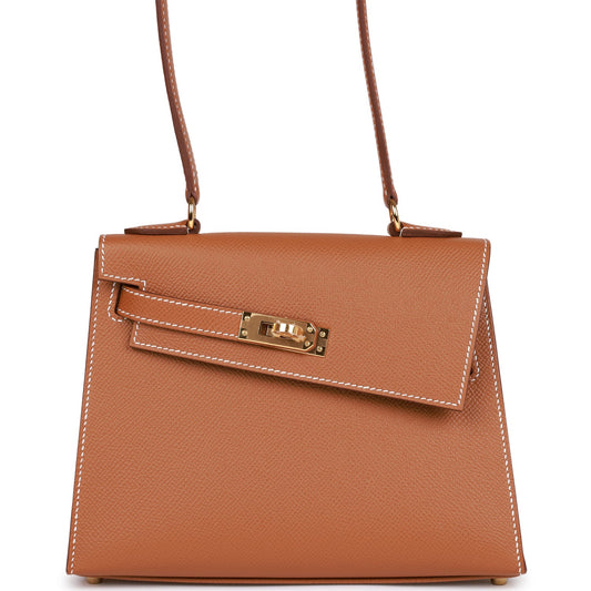 H Kelly Sellier en Desordre 20 Gold Epsom Gold Hardware