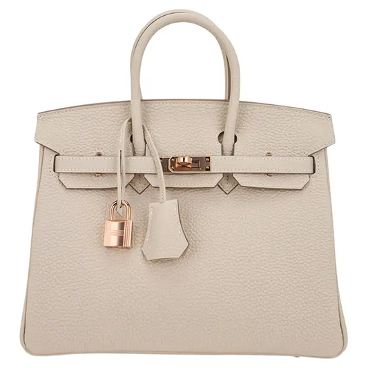 H Birkin 35 Craie Togo Palladium Hardware rose gold