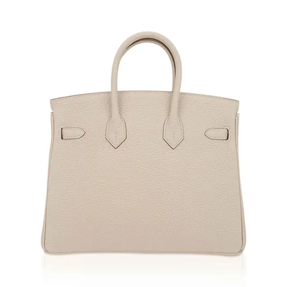 H Birkin 35 Craie Togo Palladium Hardware rose gold
