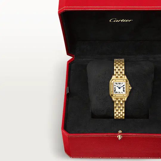 PANTH��RE DE CAR WATCH MINI 18K YELLOW GOLD QUARTZ
