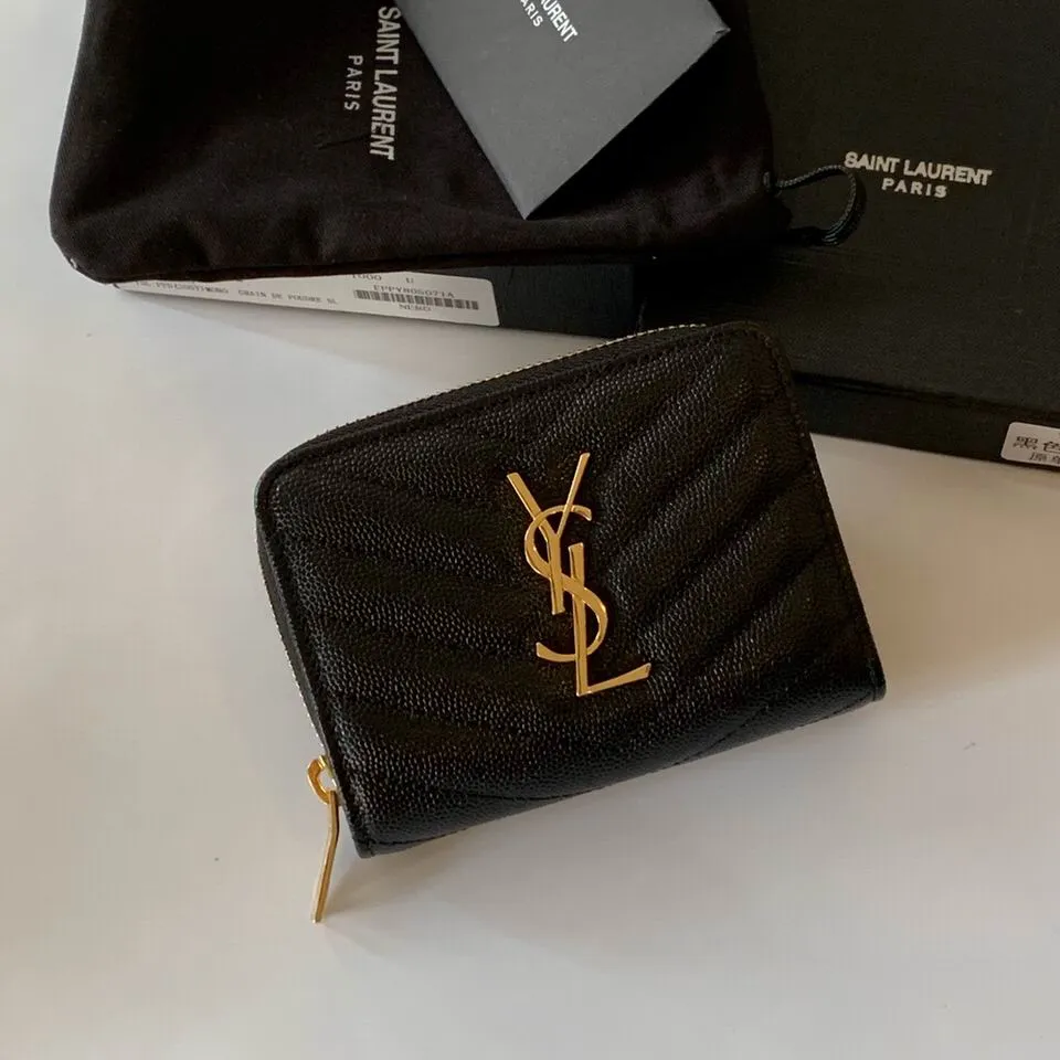 Y  wallet black  SIZE:12x10x3CM  14