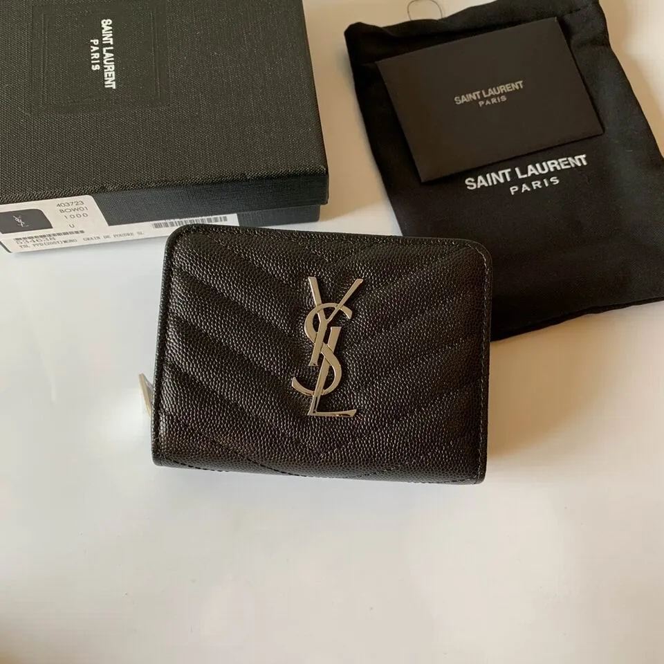 Y  wallet black  SIZE:12x10x3CM  14