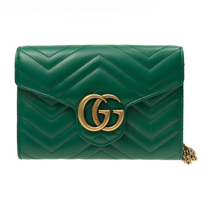 GC432 GG Marmont matelassé mini bag / 8"W x 5"H x 2.5"D