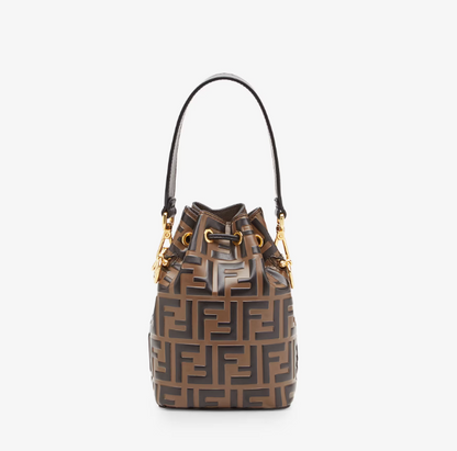 Fen Mon Tresor Beige leather mini-bag