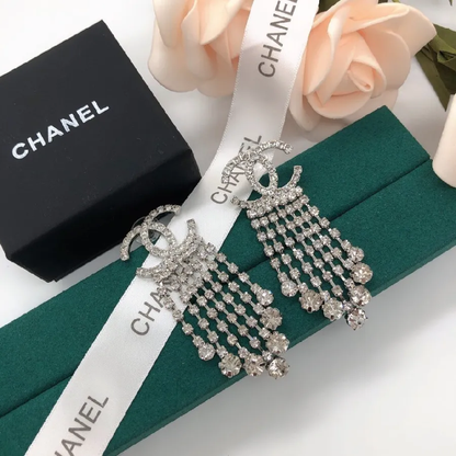 CC TRENDY TASSEL LONG EARRINGS