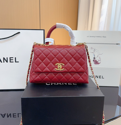 CC new arrival coco handle caviar leather size : 23*13cm