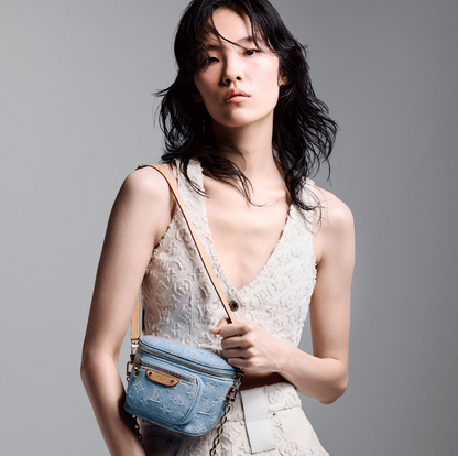 Louis light denim mini bumbag M83353