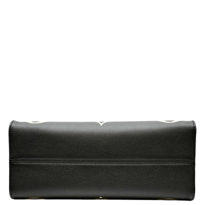 LOUIS Onthego GM Giant Monogram Leather Tote Bag Black/white size: 41 cm